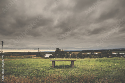 椅子と広大な風景