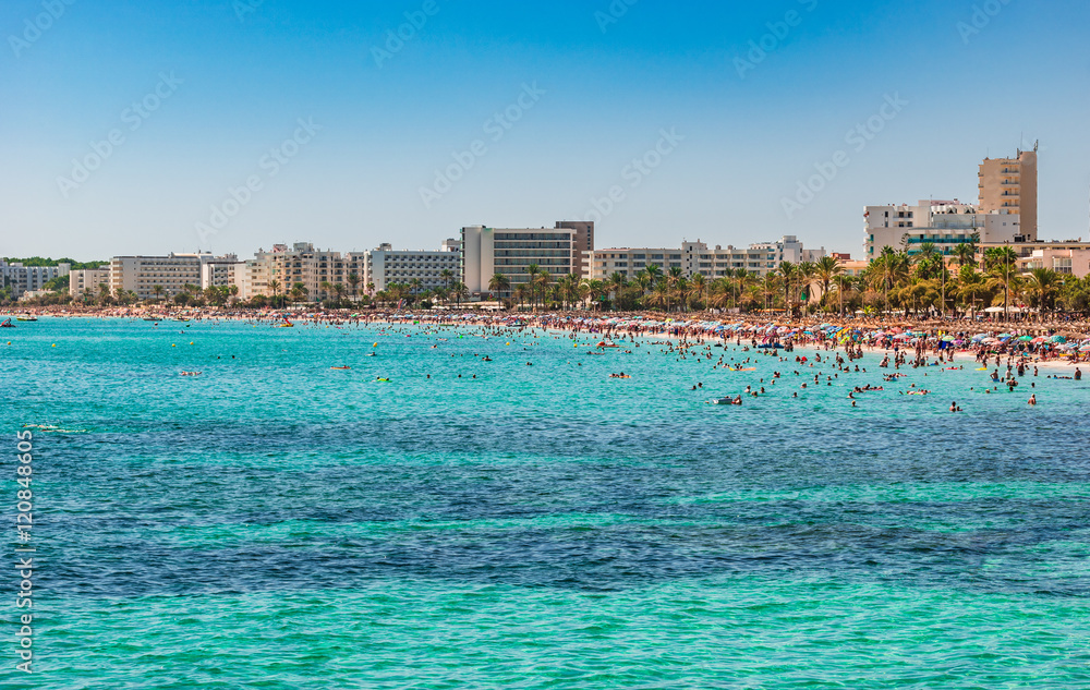 Panorama Küstenlinie Spanien Mallorca Strand