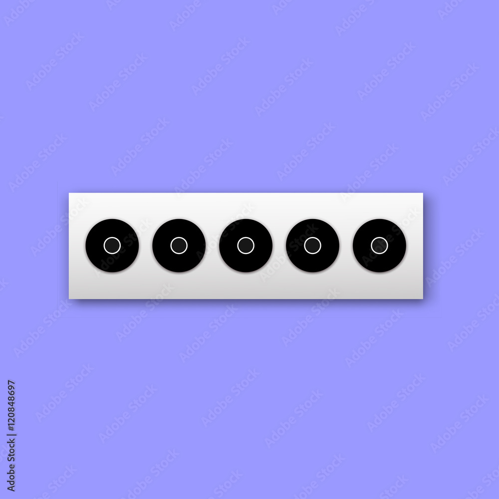 Fototapeta premium Black icon biathlon targets