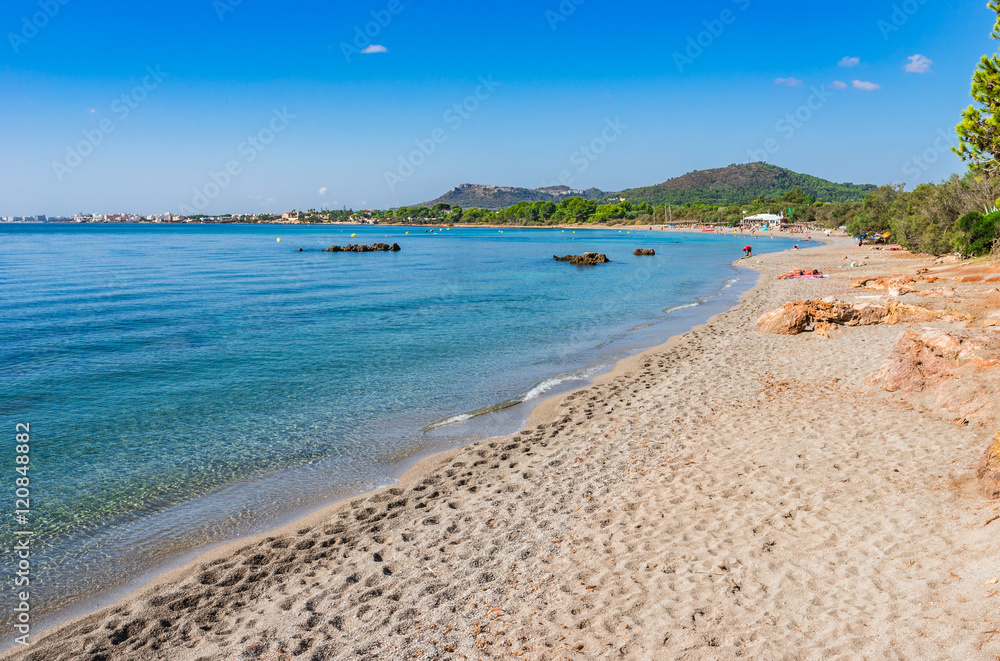 Spanien Küste Mallorca Strand von Es Ribell