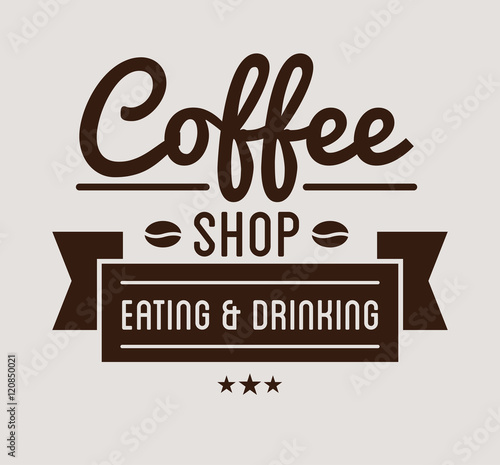 Vintage logo. Coffee shop template