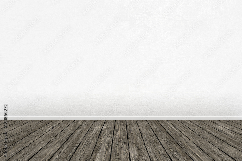 Fototapeta premium empty room with a wooden floor