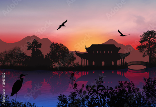 Beautiful asian landscape