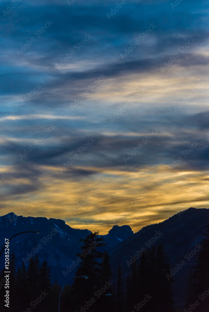 Sunset over Banff National Park