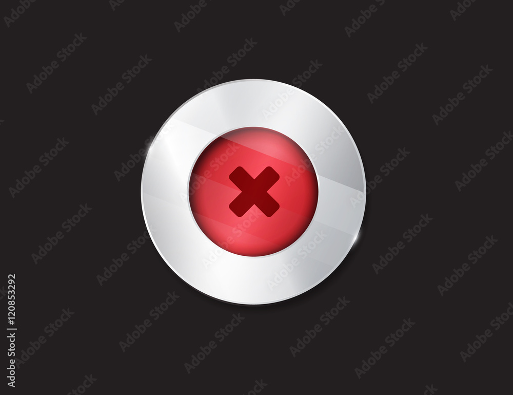 Fototapeta premium no button. cross button