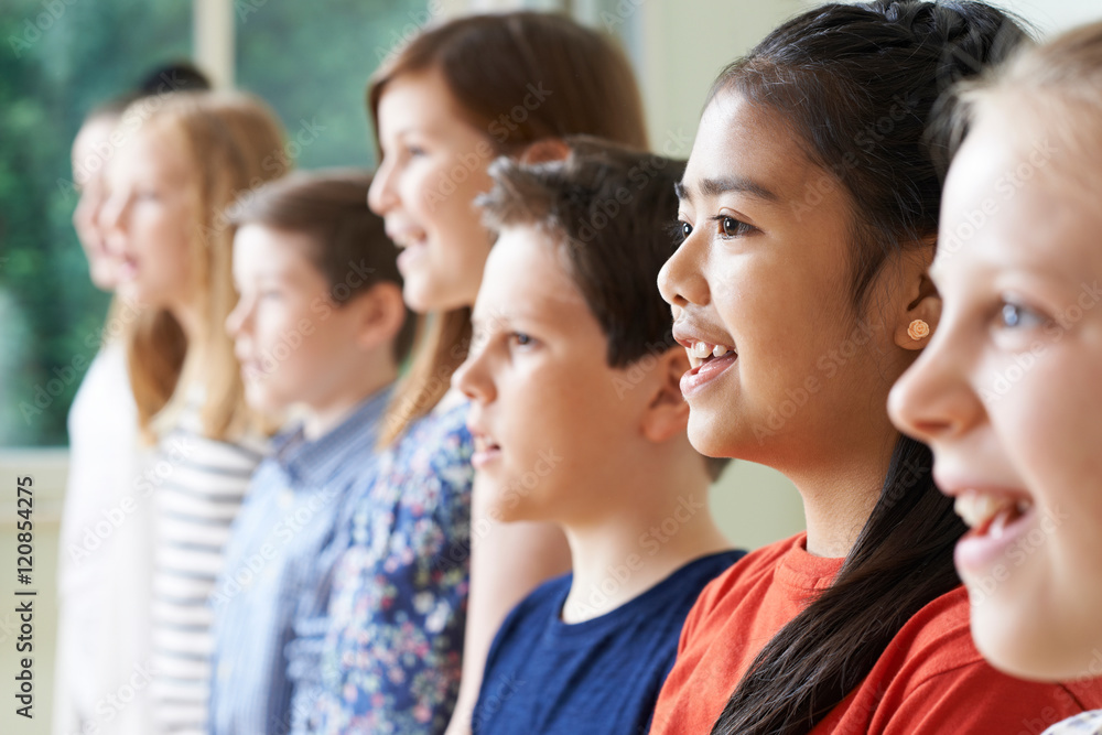 Group Of Children Enjoying Singing Group Group Of Children Enjoying Singing Group