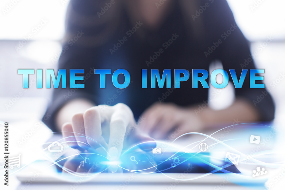 Woman is using modern tablet pc, presssing on touch screen and selecting Woman is using modern tablet pc, presssing on touch screen and selecting