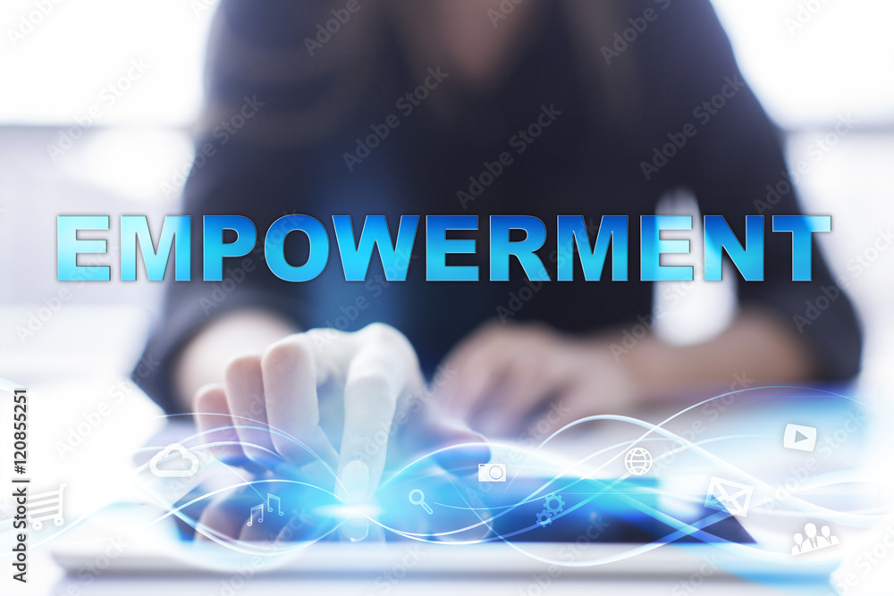 Woman is using modern tablet pc, presssing on touch screen and selecting Woman is using modern tablet pc, presssing on touch screen and selecting