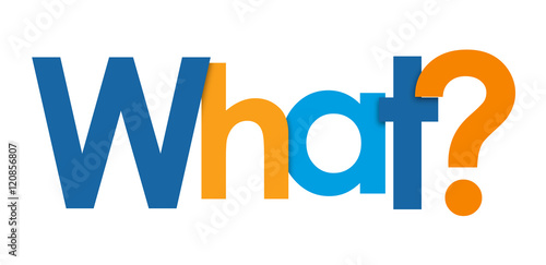 "WHAT?" Vector Overlapping Letters Icon