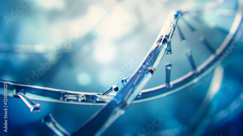 3d illustration of glass model of DNA molecule