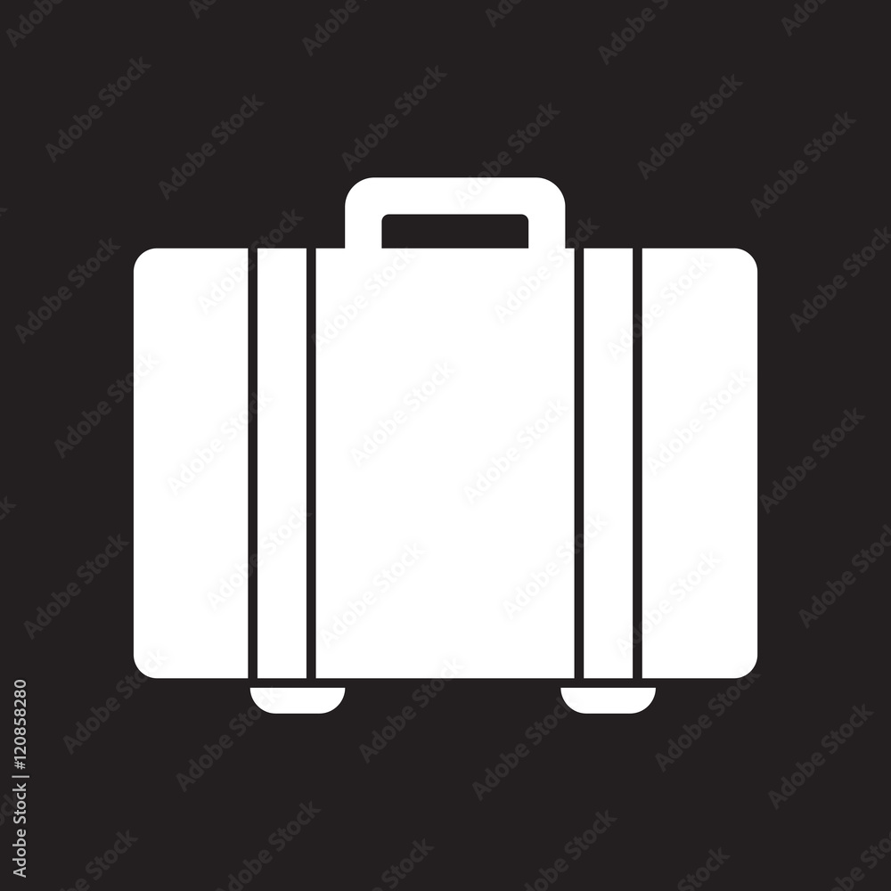 flat icon in black and white style travel suitcase flat icon in black and white style travel suitcase