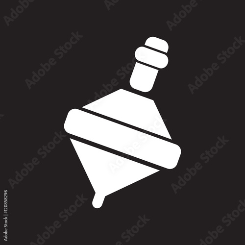 flat icon in black and white style  toy whirligig
