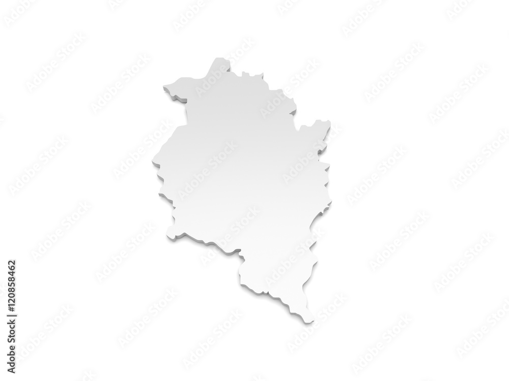 3D Illustration - Karte Österreich - Vorarlberg
