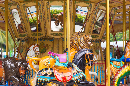 Pretty carousel adventure amusement park