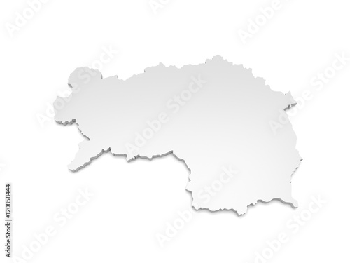 3D Illustration - Karte Österreich - Steiermark