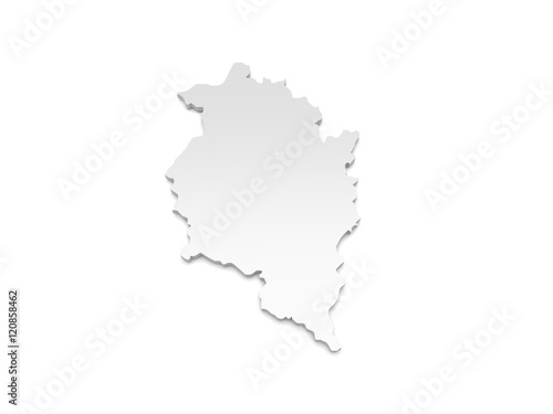 3D Illustration - Karte Österreich - Vorarlberg