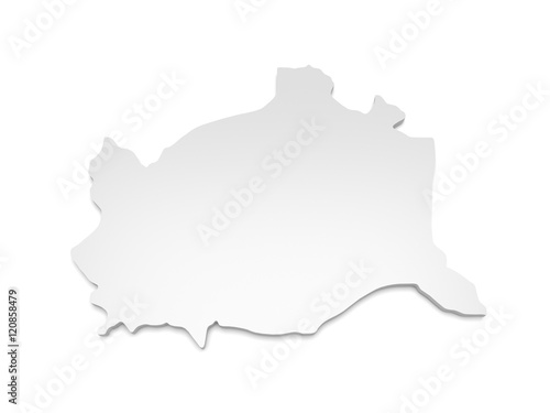 3D Illustration - Karte Österreich - Wien