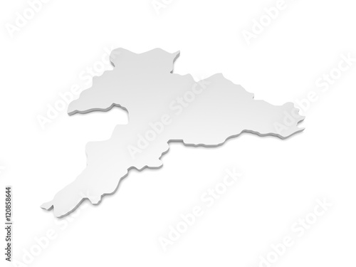 3D Illustration - Karte Schweiz - Jura