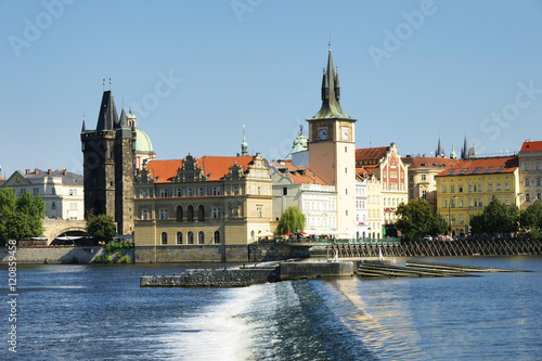 Prague, Prag, Karlsbrücke, Moldau, Altstadt, Alststädter Brückenturm, Textraum, Copy space