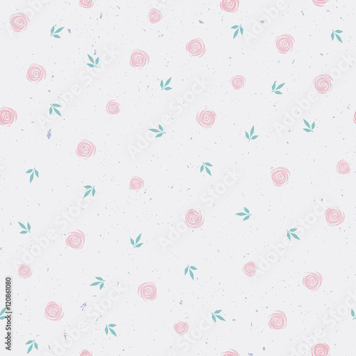 pale pattern with roses