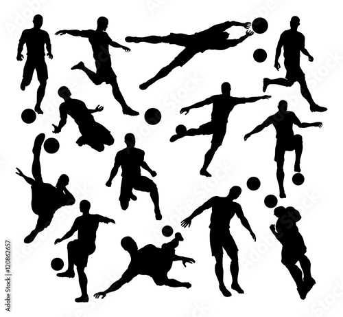 Football Soccer Player Silhouettes photo