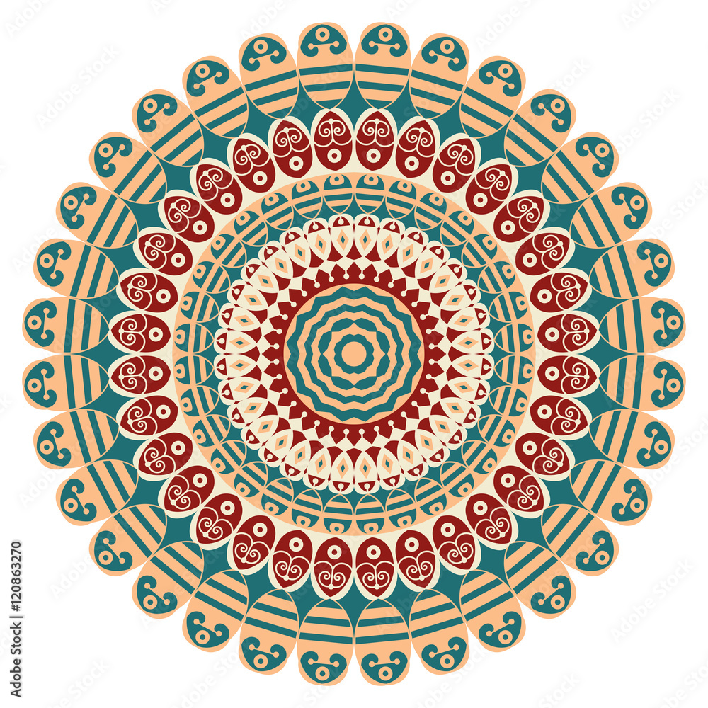 Round ethnic pattern Round ethnic pattern