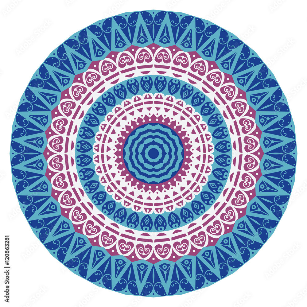 Fototapeta premium Round ethnic pattern