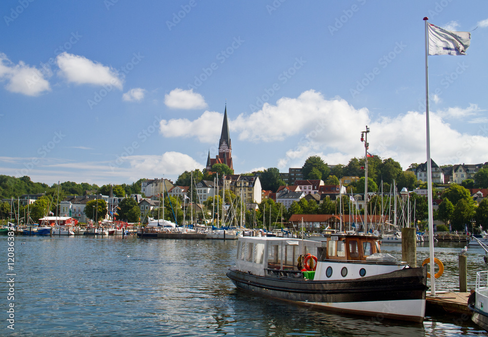 Harbour of Flensburg in Germany