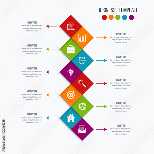Vector infographic design 10 options