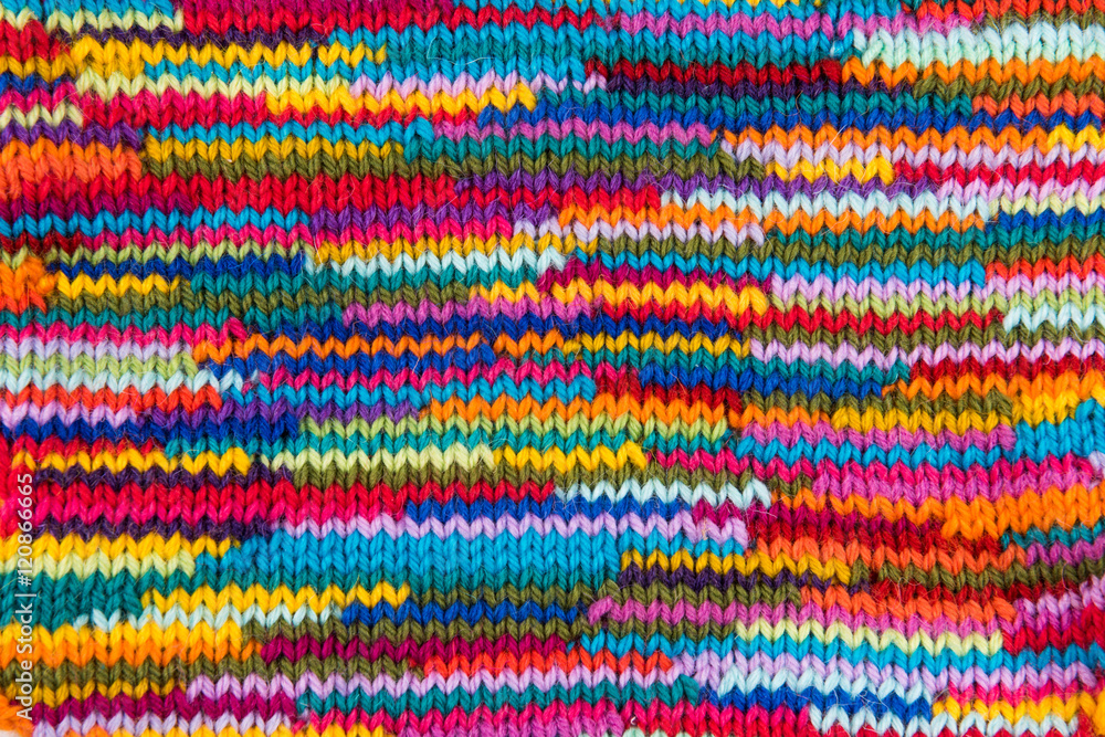 striped colorful wool texture