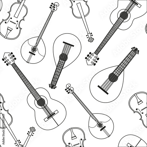 Seamless pattern with musical