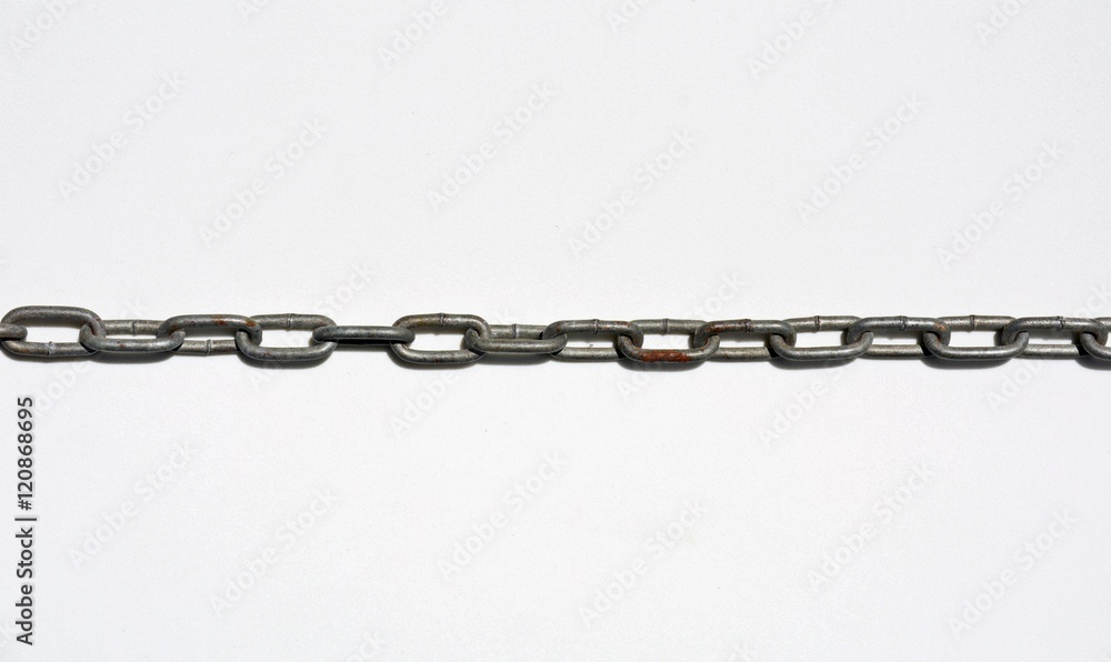 metal rust chain on white background metal rust chain on white background