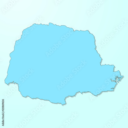 Parana blue map on degraded background vector