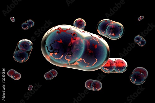Smallpox disease variola virus 3D illustration photo