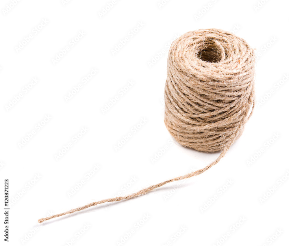 New spool of craft twine isolated New spool of craft twine isolated
