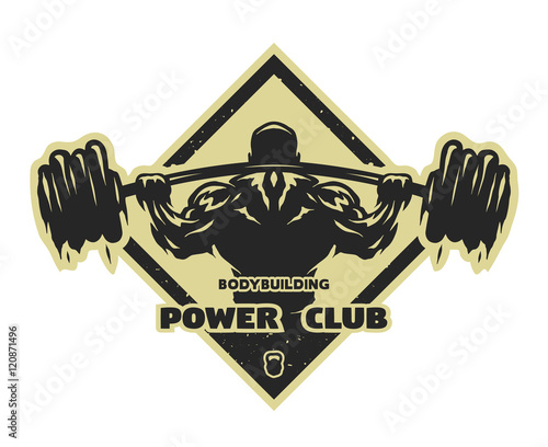 Bodybuilder with a barbell.