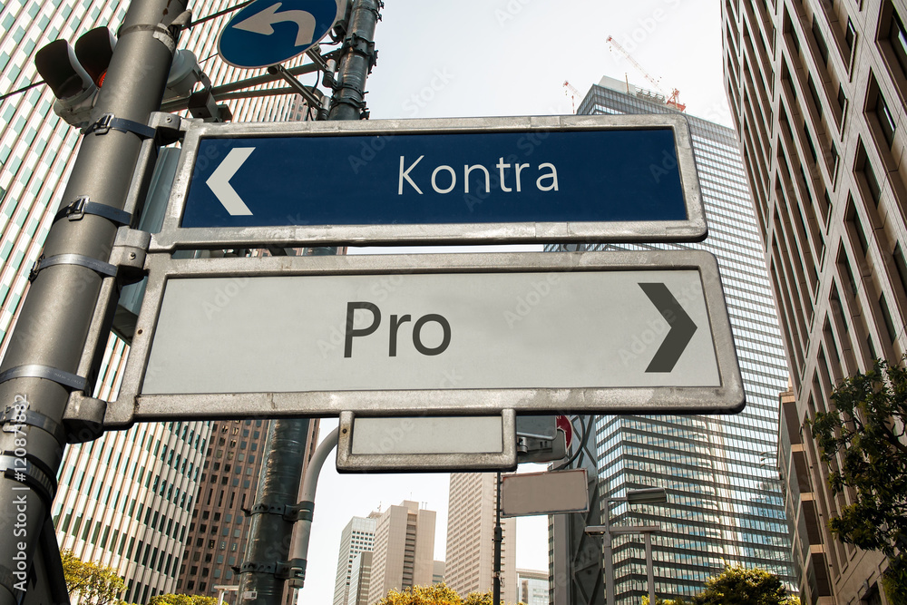 Fototapeta premium Schild 147 - Kontra