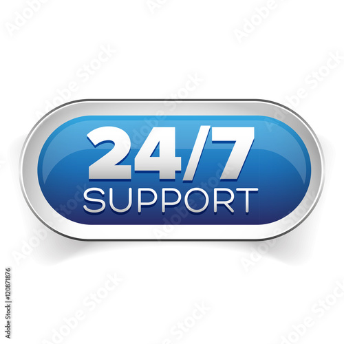 24 7 icon. open 24 hours a day and 7 days a week