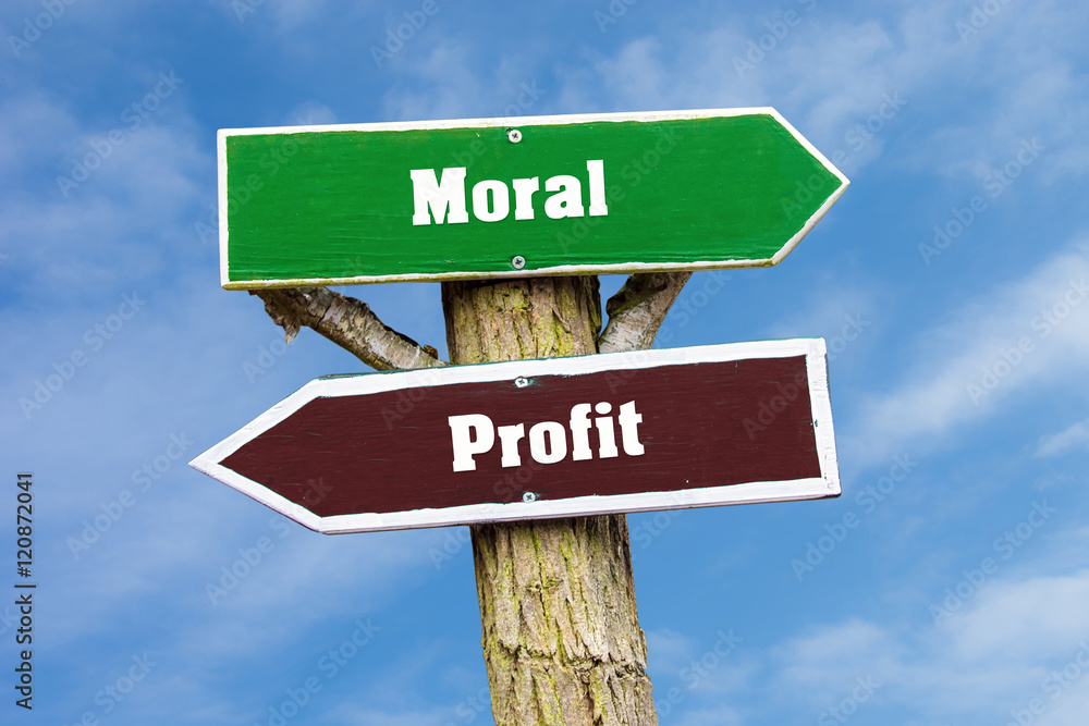 Fototapeta premium Schild 127 - Moral