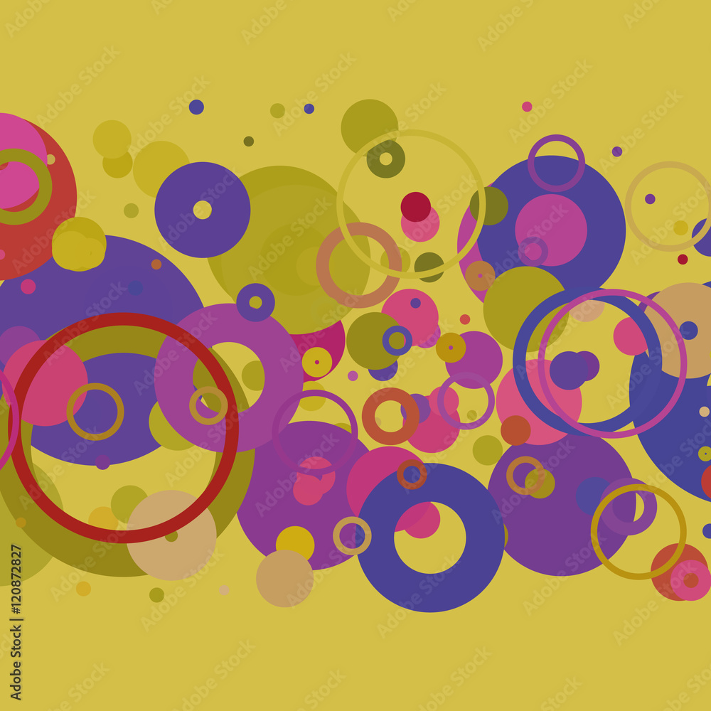 Colorful Abstract Background with Dots, Rings, Bubbles Colorful Abstract Background with Dots, Rings, Bubbles