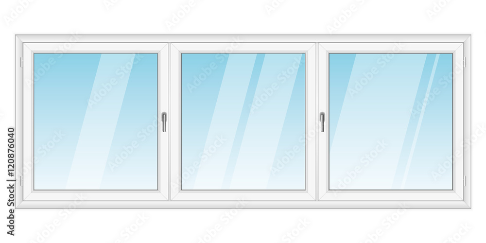 White PVC vector window