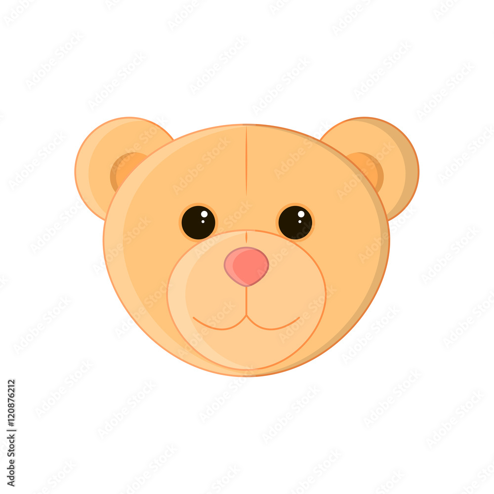 Cute teddy bear`s head, soft toy, animal illustration and art Cute teddy bear`s head, soft toy, animal illustration and art