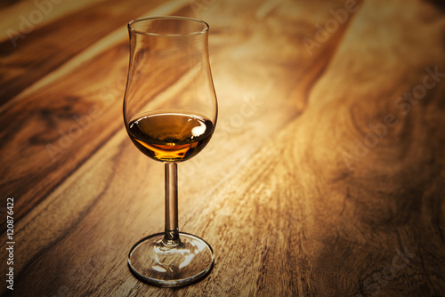 Nosing glass with scotch single malt whisky