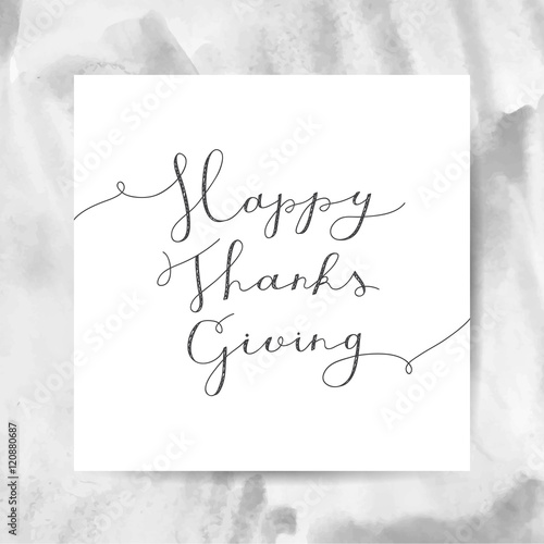 happy thanksgiving lettering