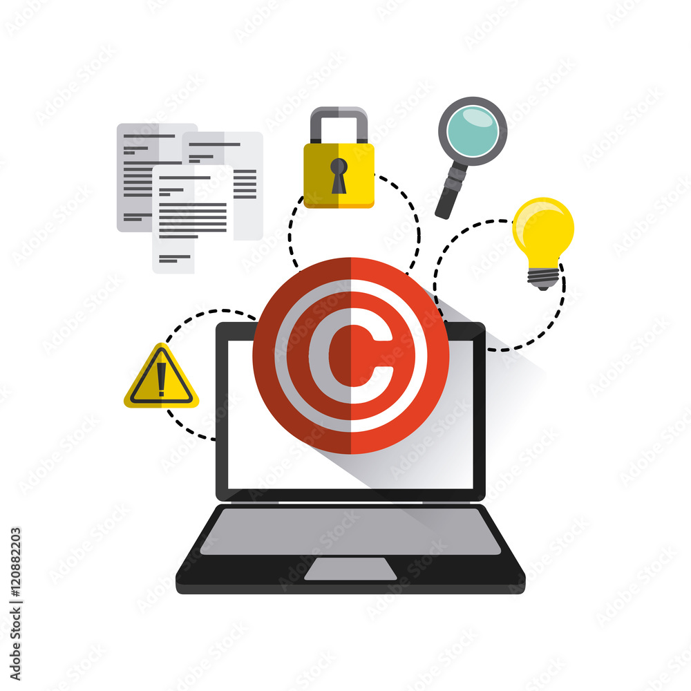 business copyright concept icons vector illustration, eps10 business copyright concept icons vector illustration, eps10