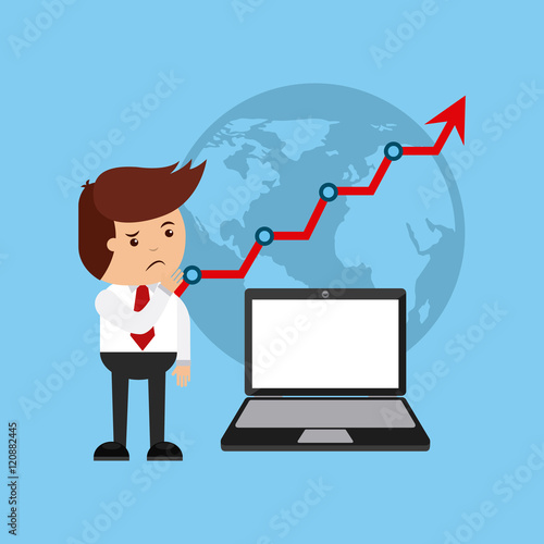 Fotografía international stock exchange icons vector illustration, eps10