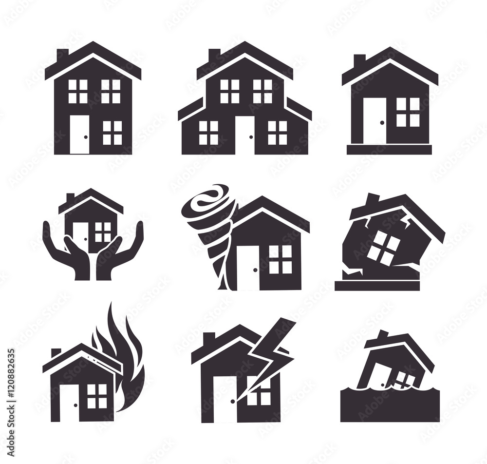 house insurance protection design vector illustration eps 10