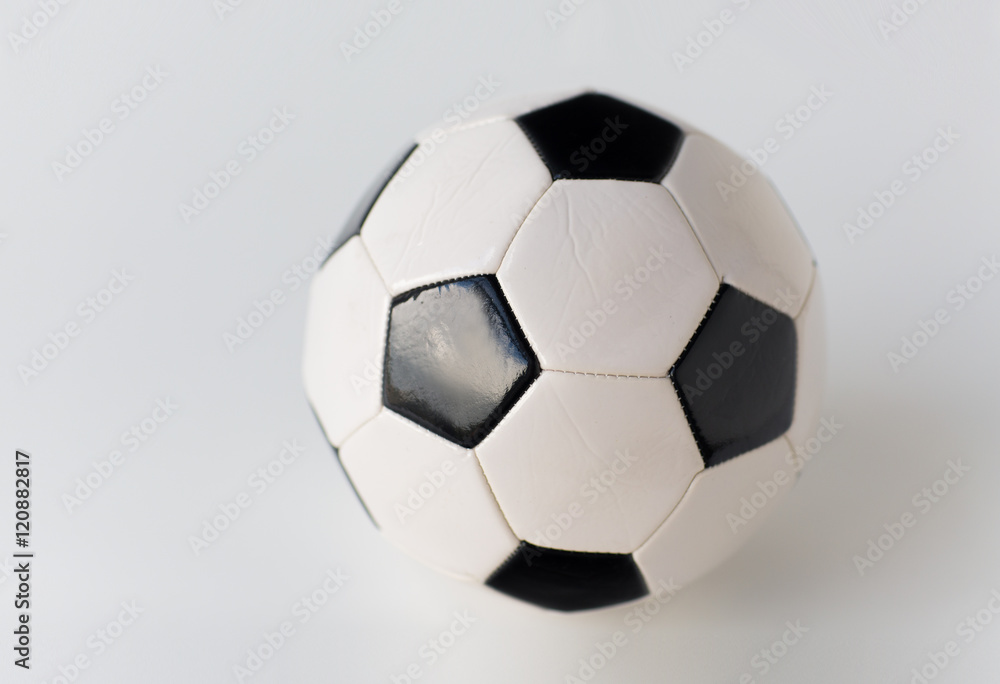 close up of football or soccer ball
