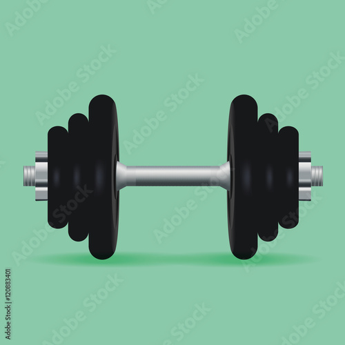 Realistic dumbbell for fitness classes