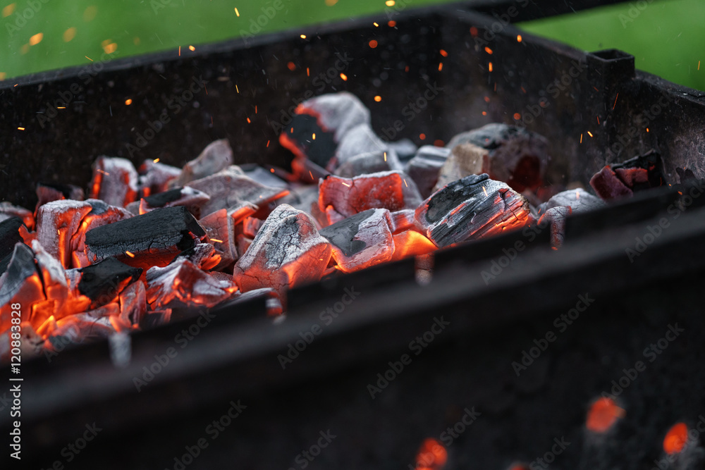 charcoal preparing for making bbq in mangal Stock Photo Adobe Stock